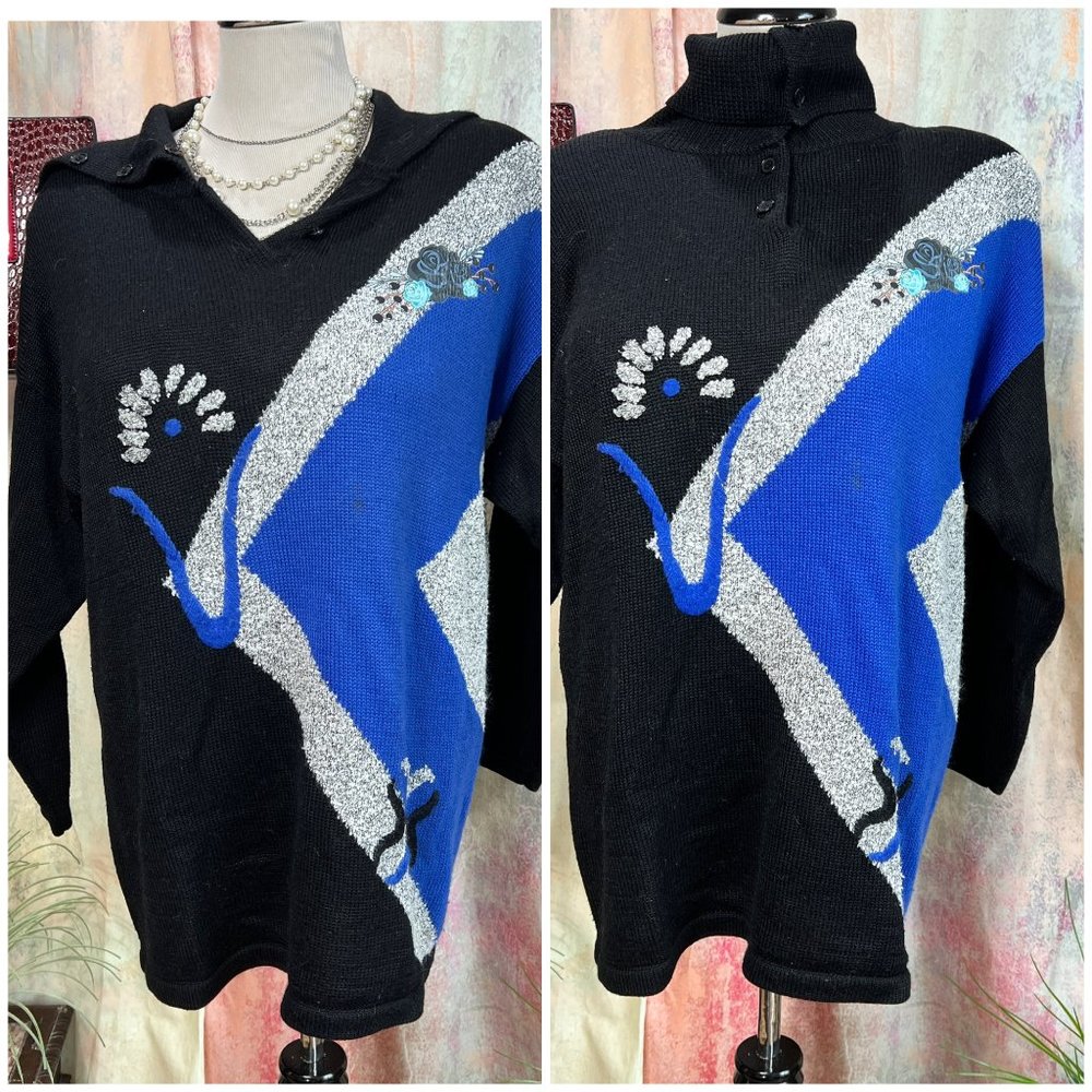 VTG 📌 2 in 1 V-Neckline or Turtleneck Pullover -Sweater
